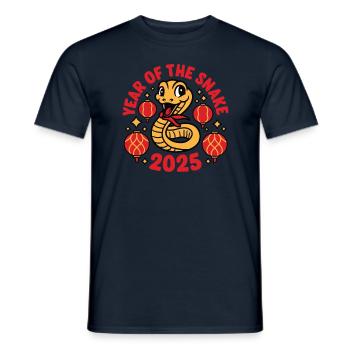 Chinesisches Jahr 2025 Jahr der Schlange - Männer T-Shirt - Navy - Vorne - AI Model Male 178 light (178cm)