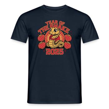Chinesisches Jahr 2025 Jahr der Schlange - Männer T-Shirt - Navy - Vorne - AI Model Male 178 light (178cm)