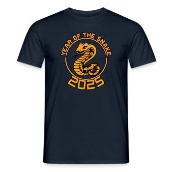 Année Chinoise 2025 Année du Serpent - T-shirt homme - marine - Devant - AI Model Male 178 light (178cm)