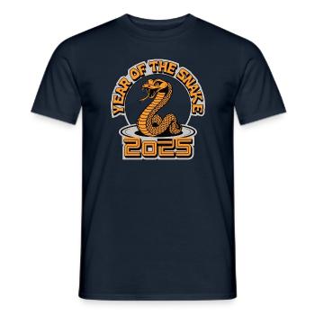 Année Chinoise 2025 Année du Serpent - T-shirt homme - marine - Devant - AI Model Male 178 light (178cm)