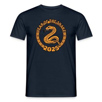 Chinesisches Jahr 2025 Jahr der Schlange - Männer T-Shirt - Navy - Vorne - AI Model Male 178 light (178cm)