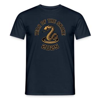 Chinesisches Jahr 2025 Jahr der Schlange - Männer T-Shirt - Navy - Vorne - AI Model Male 178 light (178cm)