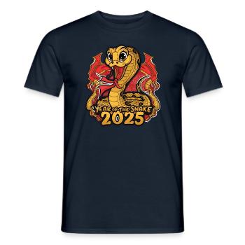Année Chinoise 2025 Année du Serpent - T-shirt homme - marine - Devant - AI Model Male 178 light (178cm)