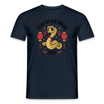 Chinesisches Jahr 2025 Jahr der Schlange - Männer T-Shirt - Navy - Vorne - AI Model Male 178 light (178cm)