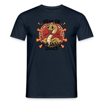 Chinesisches Jahr 2025 Jahr der Schlange - Männer T-Shirt - Navy - Vorne - AI Model Male 178 light (178cm)
