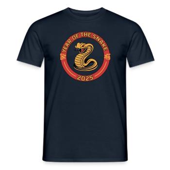 Chinese Year 2025 Year of the Snake - Men's T-Shirt - navy - Front - AI Model Male 178 light (178cm)