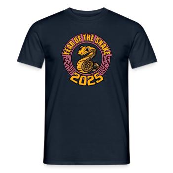 Chinesisches Jahr 2025 Jahr der Schlange - Männer T-Shirt - Navy - Vorne - AI Model Male 178 light (178cm)
