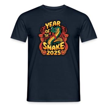 Année Chinoise 2025 Année du Serpent - T-shirt homme - marine - Devant - AI Model Male 178 light (178cm)
