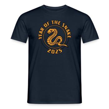 Chinesisches Jahr 2025 Jahr der Schlange - Männer T-Shirt - Navy - Vorne - AI Model Male 178 light (178cm)