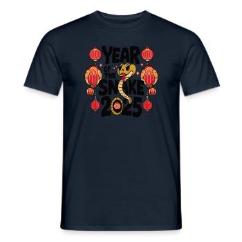 Chinesisches Jahr 2025 Jahr der Schlange - Männer T-Shirt - Navy - Vorne - AI Model Male 178 light (178cm)