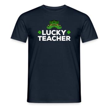 Happy St. Patrick's Day Kleeblätter - Männer T-Shirt - Navy - Vorne - AI Model Male 178 light (178cm)