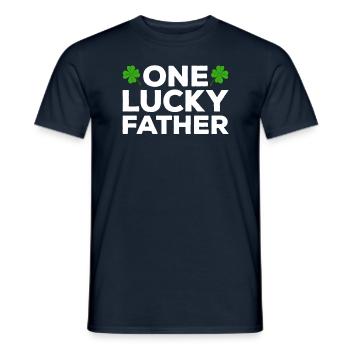Happy St. Patrick's Day Kleeblätter - Männer T-Shirt - Navy - Vorne - AI Model Male 178 light (178cm)