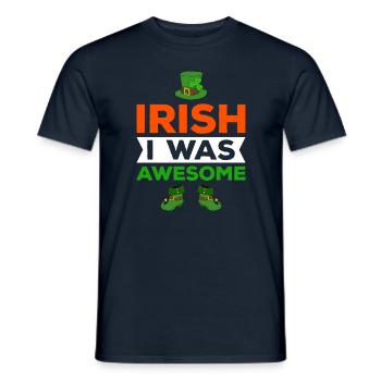 Happy St. Patrick's Day Kleeblätter - Männer T-Shirt - Navy - Vorne - AI Model Male 178 light (178cm)