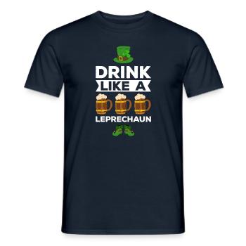 Happy St. Patrick's Day Kleeblätter - Männer T-Shirt - Navy - Vorne - AI Model Male 178 light (178cm)