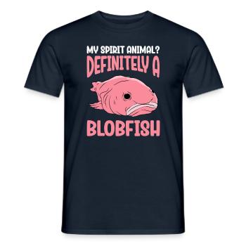 Funny Blobfish Cute Blobfish - Men's T-Shirt - navy - Front - AI Model Male 178 light (178cm)