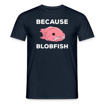 Funny Blobfish Cute Blobfish - Men's T-Shirt - navy - Front - AI Model Male 178 light (178cm)