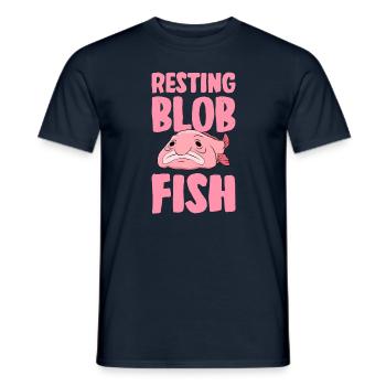 Funny Blobfish Cute Blobfish - Men's T-Shirt - navy - Front - AI Model Male 178 light (178cm)