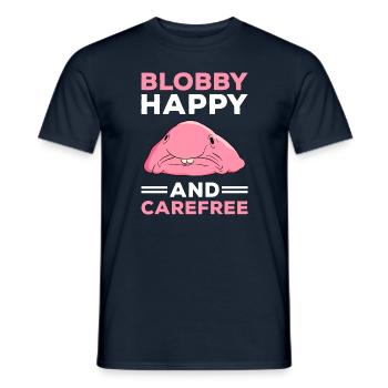 Funny Blobfish Cute Blobfish - Men's T-Shirt - navy - Front - AI Model Male 178 light (178cm)