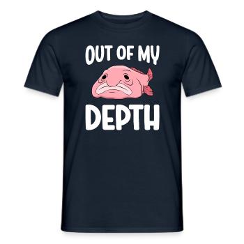 Funny Blobfish Cute Blobfish - Men's T-Shirt - navy - Front - AI Model Male 178 light (178cm)
