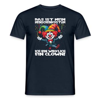 Karneval Kostüm Fasching Fastnacht - Männer T-Shirt - Navy - Vorne - AI Model Male 178 light (178cm)