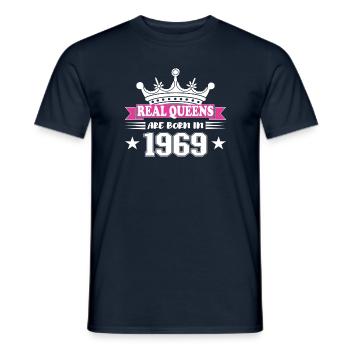55 ans anniversaire 1969 cadeau d’anniversaire - T-shirt homme - marine - Devant - AI Model Male 178 light (178cm)