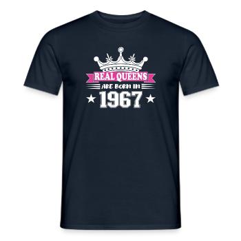 57 ans anniversaire 1967 cadeau d’anniversaire - T-shirt homme - marine - Devant - AI Model Male 178 light (178cm)