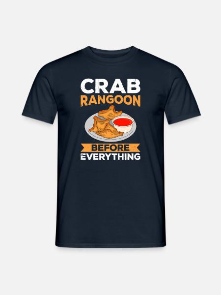 Crab Rangoon Asia Food - Men's T-Shirt - navy