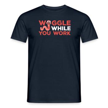 Mignon ver drôle vers de terre vers de terre - T-shirt homme - marine - Devant - AI Model Male 178 light (178cm)