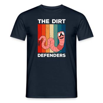 Mignon ver drôle vers de terre vers de terre - T-shirt homme - marine - Devant - AI Model Male 178 light (178cm)