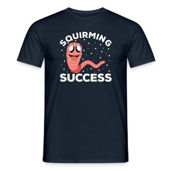 Süßer Wurm lustiger Regenwurm Würmer - Männer T-Shirt - Navy - Vorne - AI Model Male 178 light (178cm)