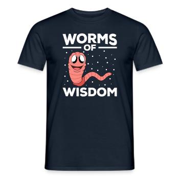 Mignon ver drôle vers de terre vers de terre - T-shirt homme - marine - Devant - AI Model Male 178 light (178cm)
