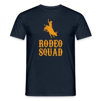 Rodeo Outfit Bullen Reiten - Männer T-Shirt - Navy - Vorne - AI Model Male 178 light (178cm)