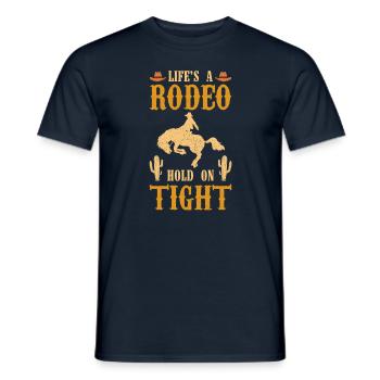 Rodeo Outfit Bullen Reiten - Männer T-Shirt - Navy - Vorne - AI Model Male 178 light (178cm)