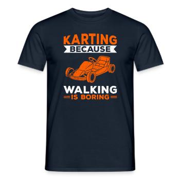Go Kart Kart Driver Go Kart Racing - T-shirt homme - marine - Devant - AI Model Male 178 light (178cm)