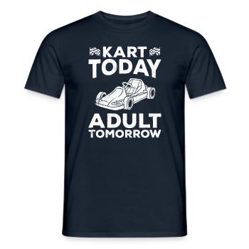 Go Kart Kart Driver Go Kart Racing - T-shirt homme - marine - Devant - AI Model Male 178 light (178cm)