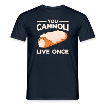 Cannoli Cannolo - Men's T-Shirt - navy - Front - AI Model Male 178 light (178cm)