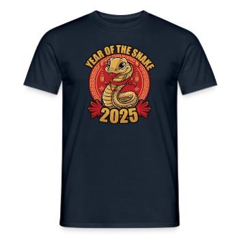 Année Chinoise 2025 Année du Serpent - T-shirt homme - marine - Devant - AI Model Male 178 light (178cm)