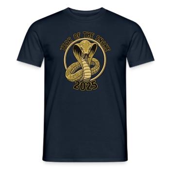 Chinesisches Jahr 2025 Jahr der Schlange - Männer T-Shirt - Navy - Vorne - AI Model Male 178 light (178cm)