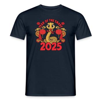 Chinesisches Jahr 2025 Jahr der Schlange - Männer T-Shirt - Navy - Vorne - AI Model Male 178 light (178cm)
