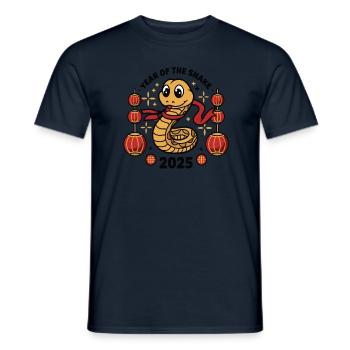 Chinesisches Jahr 2025 Jahr der Schlange - Männer T-Shirt - Navy - Vorne - AI Model Male 178 light (178cm)