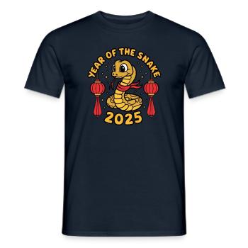 Année Chinoise 2025 Année du Serpent - T-shirt homme - marine - Devant - AI Model Male 178 light (178cm)