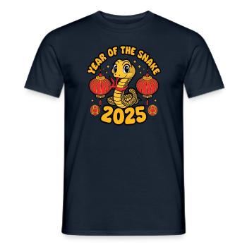 Chinesisches Jahr 2025 Jahr der Schlange - Männer T-Shirt - Navy - Vorne - AI Model Male 178 light (178cm)