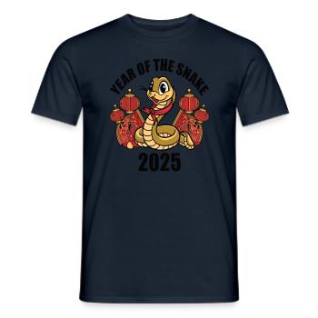 Année Chinoise 2025 Année du Serpent - T-shirt homme - marine - Devant - AI Model Male 178 light (178cm)