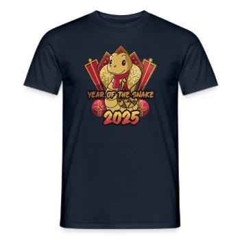 Chinesisches Jahr 2025 Jahr der Schlange - Männer T-Shirt - Navy - Vorne - AI Model Male 178 light (178cm)