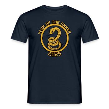 Chinesisches Jahr 2025 Jahr der Schlange - Männer T-Shirt - Navy - Vorne - AI Model Male 178 light (178cm)