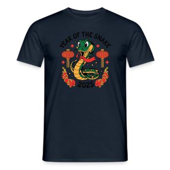 Année Chinoise 2025 Année du Serpent - T-shirt homme - marine - Devant - AI Model Male 178 light (178cm)