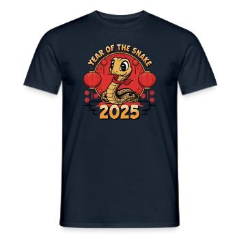 Année Chinoise 2025 Année du Serpent - T-shirt homme - marine - Devant - AI Model Male 178 light (178cm)
