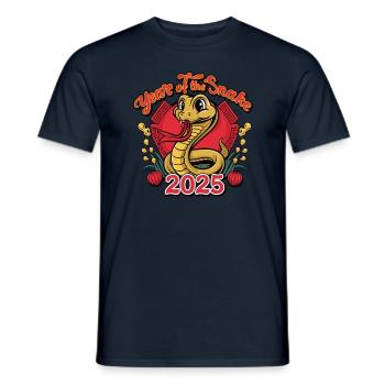 Année Chinoise 2025 Année du Serpent - T-shirt homme - marine - Devant - AI Model Male 178 light (178cm)