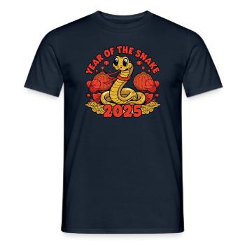 Année Chinoise 2025 Année du Serpent - T-shirt homme - marine - Devant - AI Model Male 178 light (178cm)