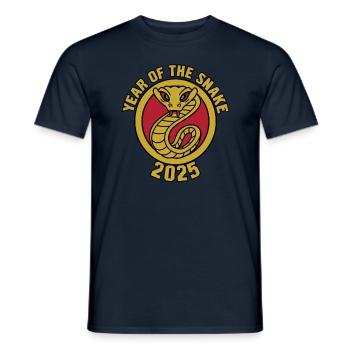 Chinesisches Jahr 2025 Jahr der Schlange - Männer T-Shirt - Navy - Vorne - AI Model Male 178 light (178cm)